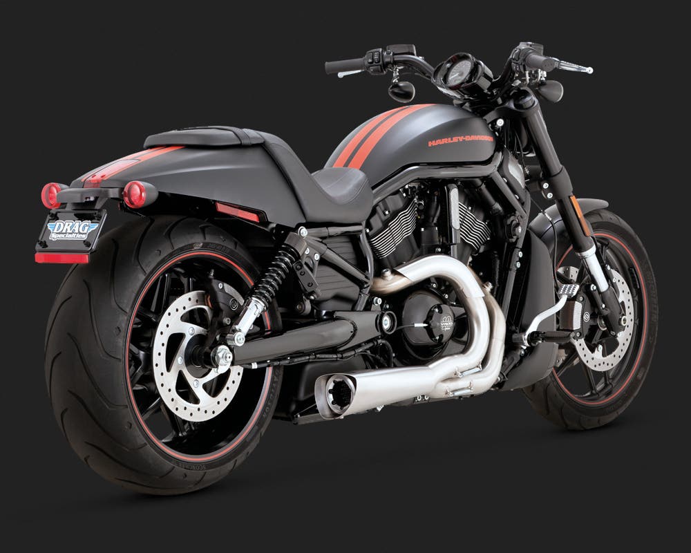 VANCE AND HINES BIG SHOTS STAGGERED EXHAUST SYSTEM FOR SOFTAIL