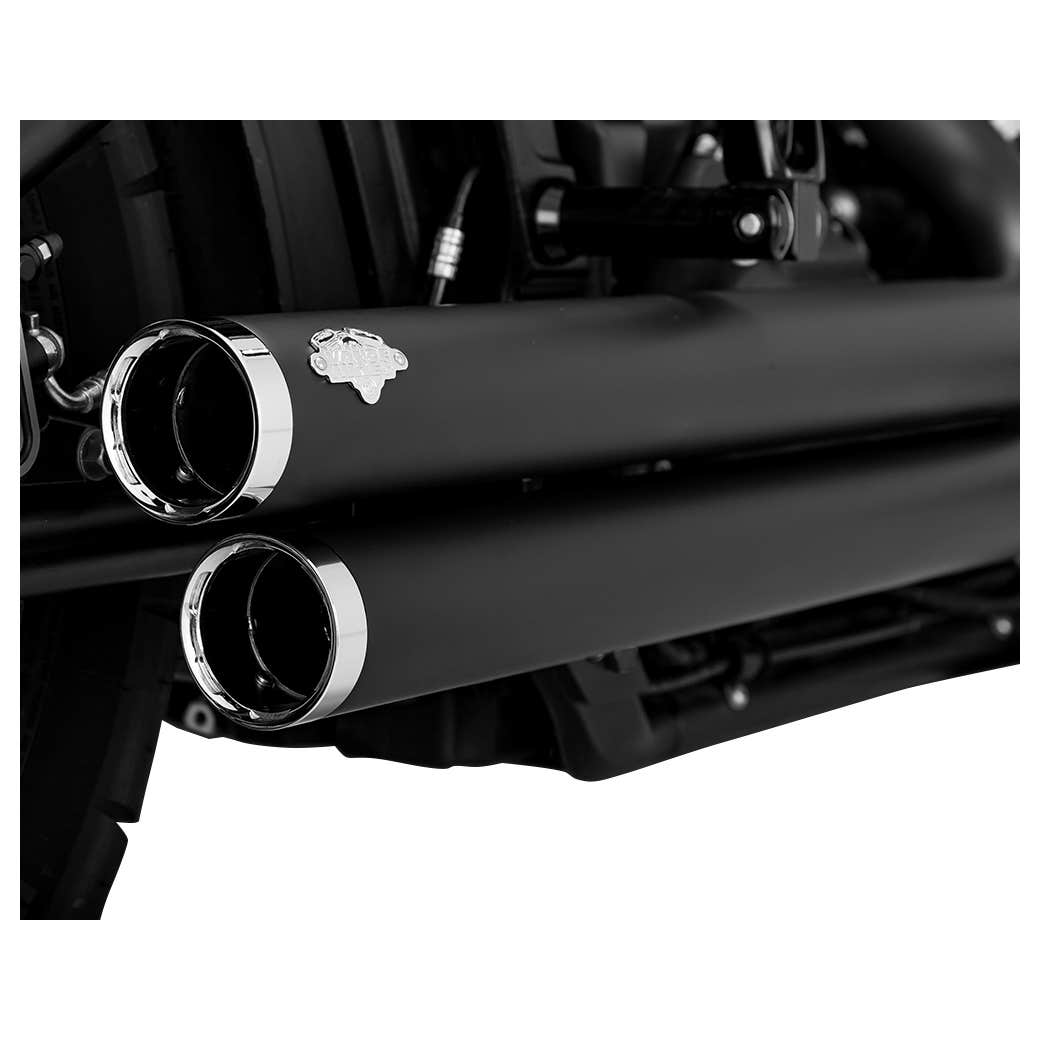 VANCE AND HINES BIGSHOT STAGGERED EXHAUST SYSTEMS BLACK FOR SOFTAIL 18-19 (EXC. FXDRFXBRFLFB)