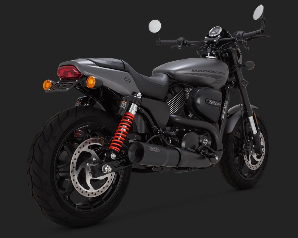 VANCE AND HINES HI-OUTPUT SLIP-ON MUFFLER BLACK FOR STREET 500 14-18 STREET ROD XG750 18