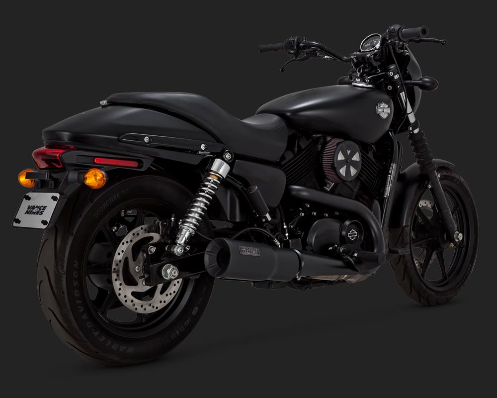 VANCE AND HINES HI-OUTPUT SLIP-ON MUFFLER BLACK FOR STREET 500 14-18 STREET ROD XG750 18