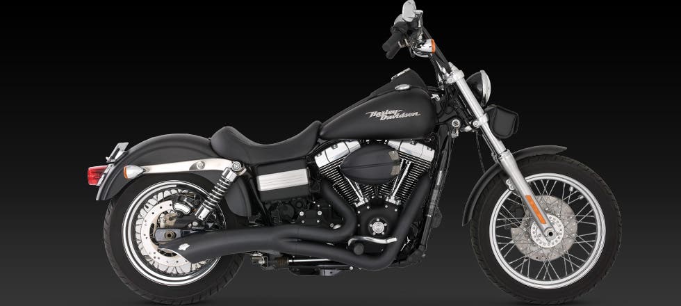 VANCE AND HINES BIG RADIUS EXHAUST BLACK 2-1 DYNA 2006-11