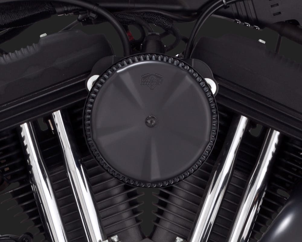 VANCE AND HINES VO2 NAKED AIR FILTER COVER SKULLCAP BLACK