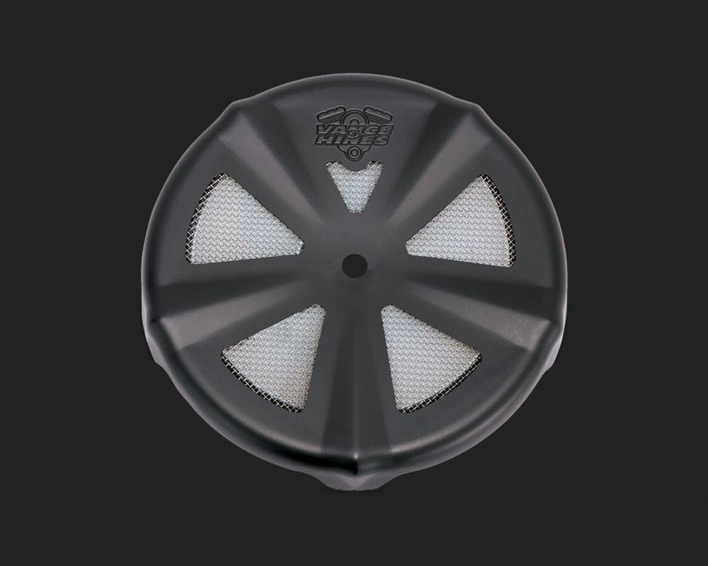 VANCE AND HINES VO2 NAKED AIR FILTER COVER SKULLCAP CROWN BLACK