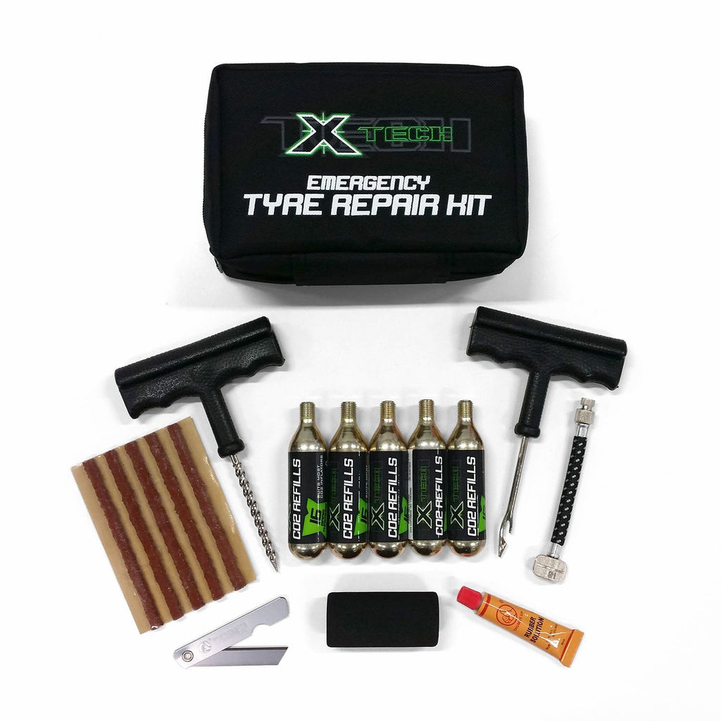 X-TECH MOTORCYCLE FLAT TYRE PUNCTURE REPAIR KIT