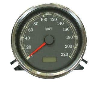 ZODIAC STOCK STYLE ELECTRONC KM/H SPEEDO FOR SOFTAIL 96-03