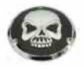 ZODIAC SKULL BLACK & CHROME DERBY COVER FITS 70-98 BIG TWINS