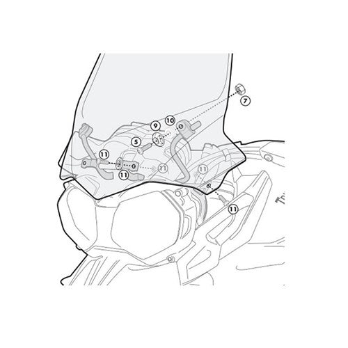 GIVI SPECIFIC FITTING KIT FOR 6401DT  [ONC01]