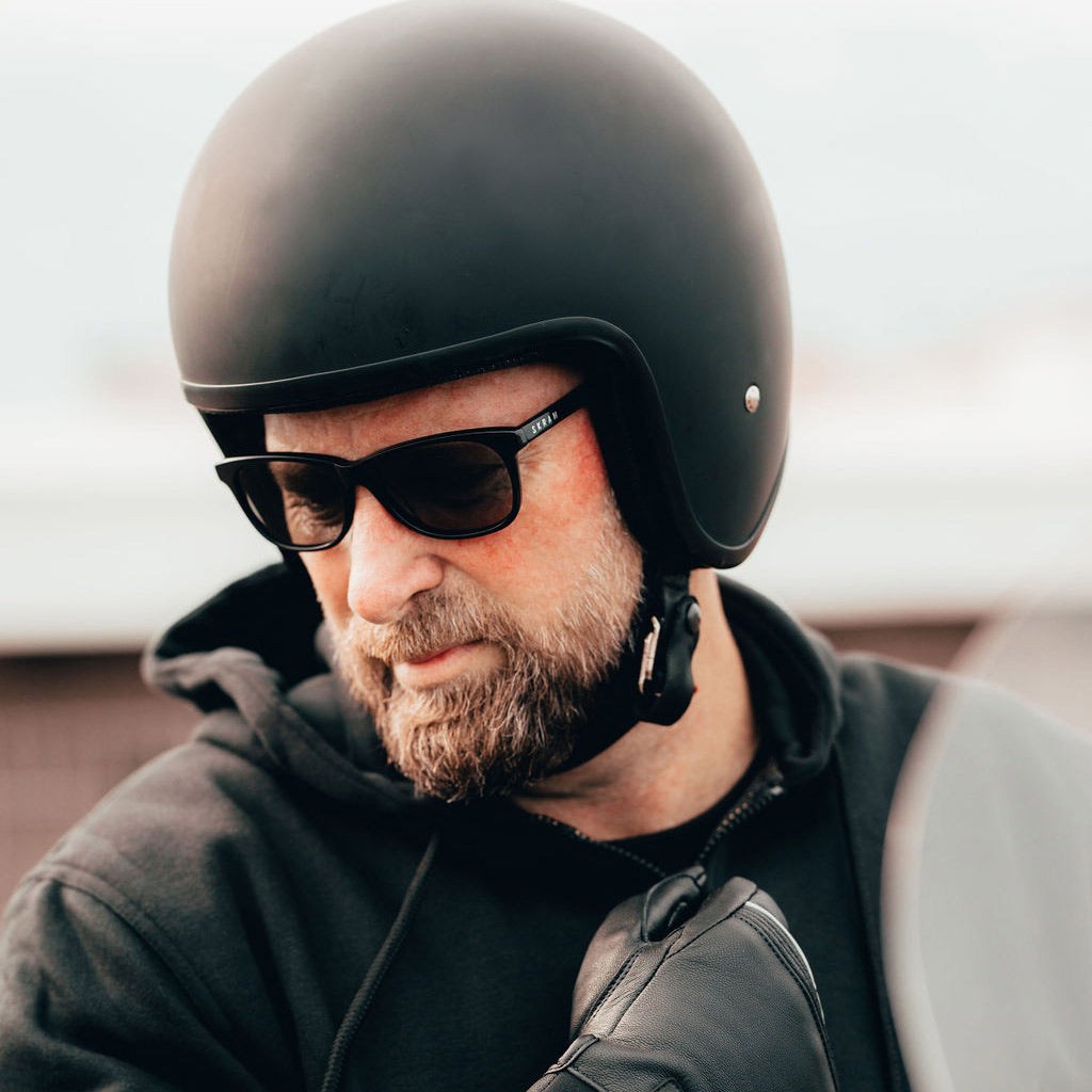 Johnny Reb Burke Open Face Helmet - Black/Brown (JRH10001) - product image 7