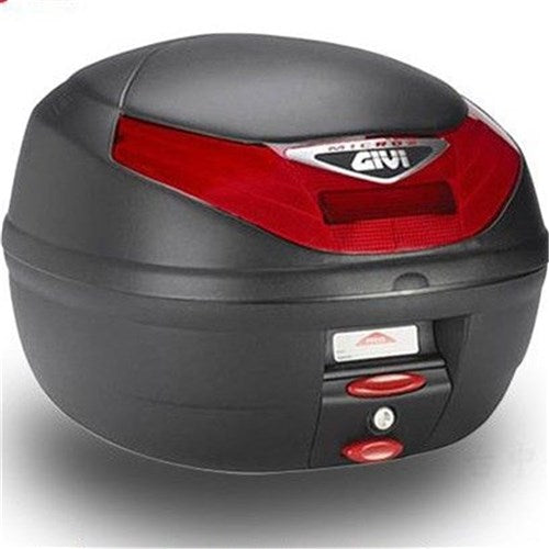 GIVI MONOLOCK TOPCASE -26L BLACK/RED - INCLUDES UNIVERSAL PLATE  [ONC01]