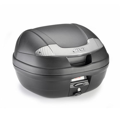 GIVI MONOLOCK TOPCASE 34L TECH BLACK/CLEAR - INCLUDES UNIVERSAL PLATE