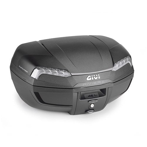 GIVI MONOLOCK RIVIERA 2 TOPCASE 46L BLACK/CLEAR - INCLUDES UNIVERSAL PLATE