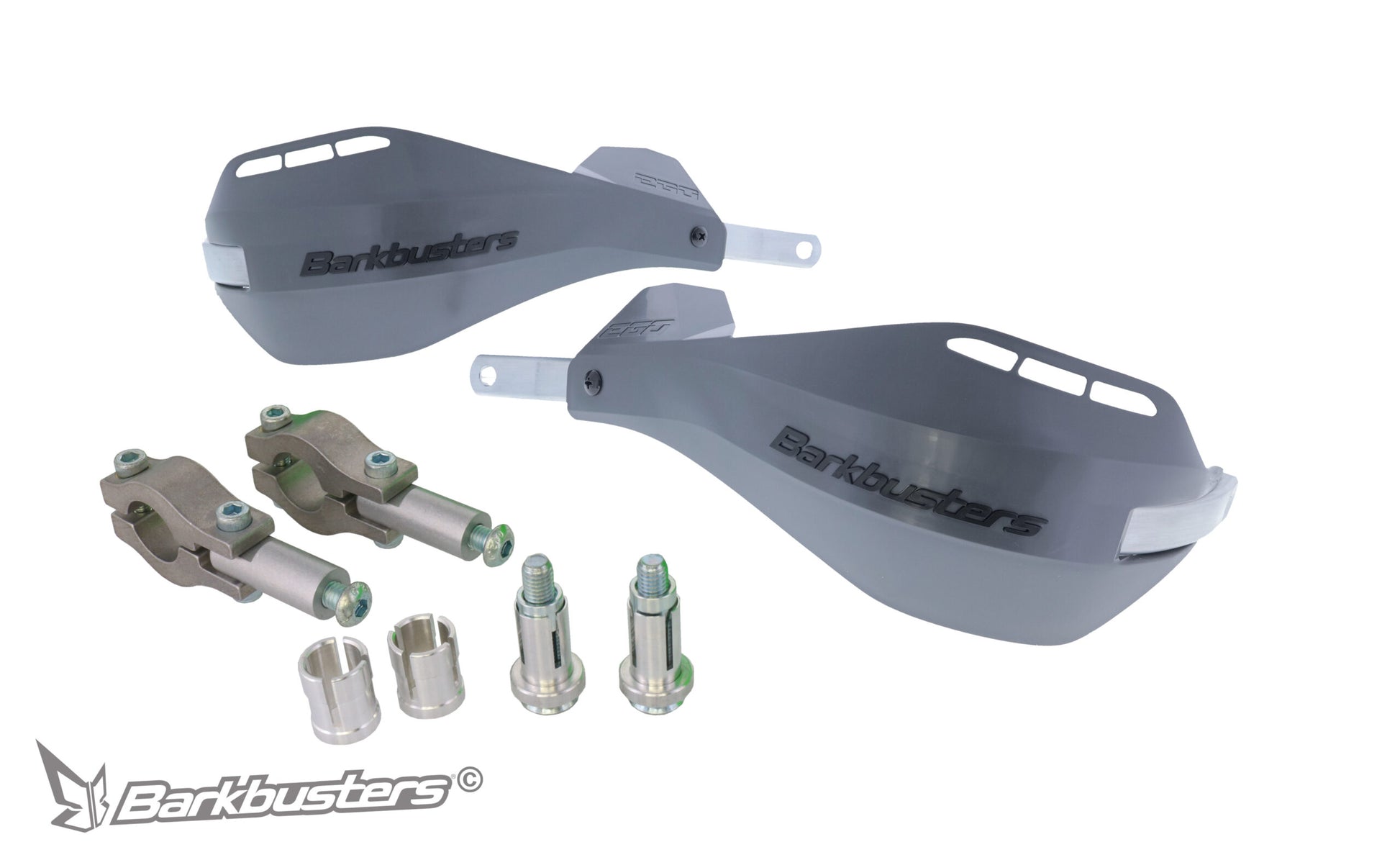 Barkbusters - NEW GREY EGO HANDGUARD - TWO POINT MOUNT (STRAIGHT 22mm)