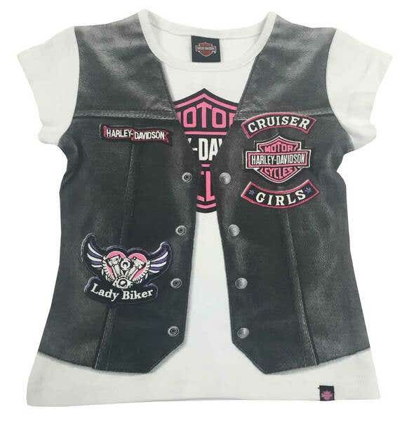 HARLEY-DAVIDSON YOUTH TEE WITH PRINTED VEST