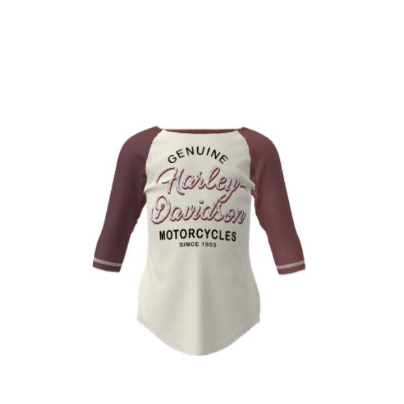HARLEY-DAVIDSON YOUTH 3/4 RAGLAN SLEEVE TOP