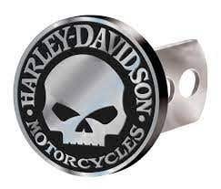 HARLEY-DAVIDSON HITCH PLUG SKULL BRUSHED
