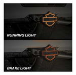 Harley-Davidson Bar & Shield Silhouette Lighted Hitch Plug, Orange/Black