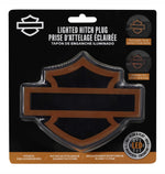 Harley-Davidson Bar & Shield Silhouette Lighted Hitch Plug, Orange/Black