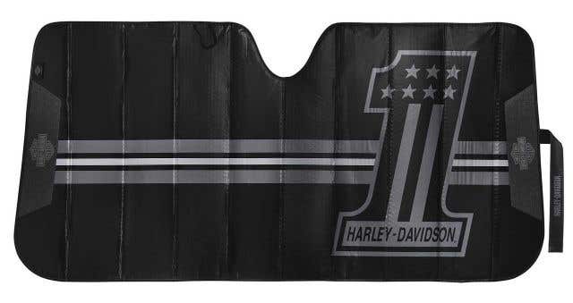 HARLEY-DAVIDSON UNIVERSAL ACCORDION AUTO SUNSHADE #1 LOGO