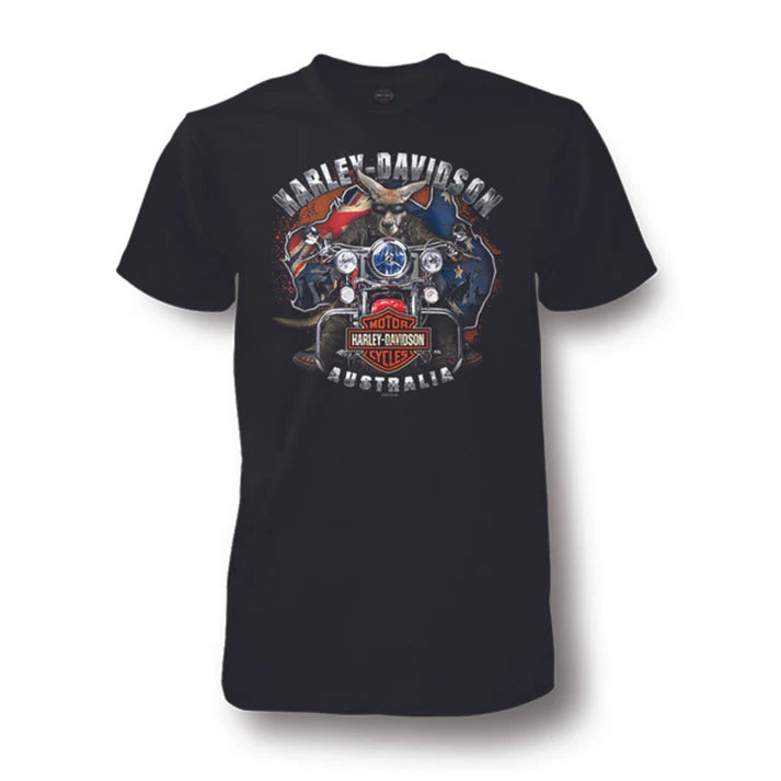 Joe Rascal x Harley-Davidson® Melbourne Boomer Short Sleeve T-Shirt – Black