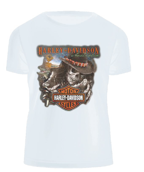 Joe Rascal x Harley-Davidson® Melbourne Outback Short Sleeve T-Shirt – White
