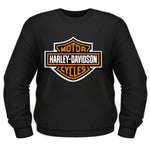 Joe Rascal X Harley-Davidson  Black Bar and Shield Crew Neck Jumper - With Orange Logo