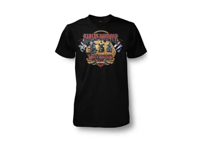 Joe Rascal x Harley-Davidson® Melbourne Ride Australia Short Sleeve T-Shirt – Black