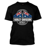 Joe Rascal x Harley-Davidson® Aussie Flag Short Sleeve T-Shirt – Black