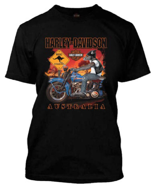 Joe Rascal x Harley-Davidson® Melbourne Roo Rider Short Sleeve T-Shirt – Black