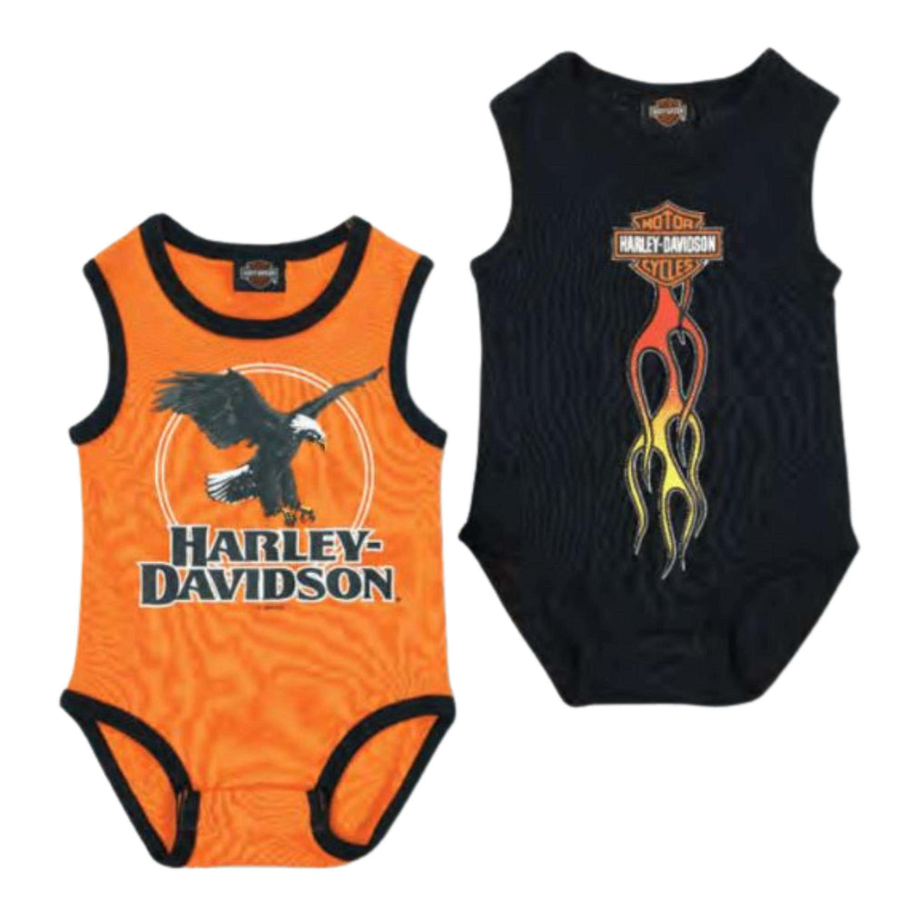 HARLEY-DAVIDSON YOUTH NEWBORN 2 PACK RIB BODYSUITS