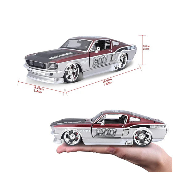 Harley-Davidson ® 1:24 Diecast Model Car - 1967 Ford Mustang GT