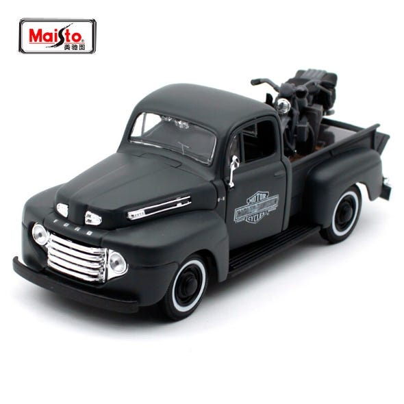 HARLEY-DAVIDSON 1:24 1948 FORD F-1 PICKUP TRUCK MODEL 1942 WLA FLATHEAD