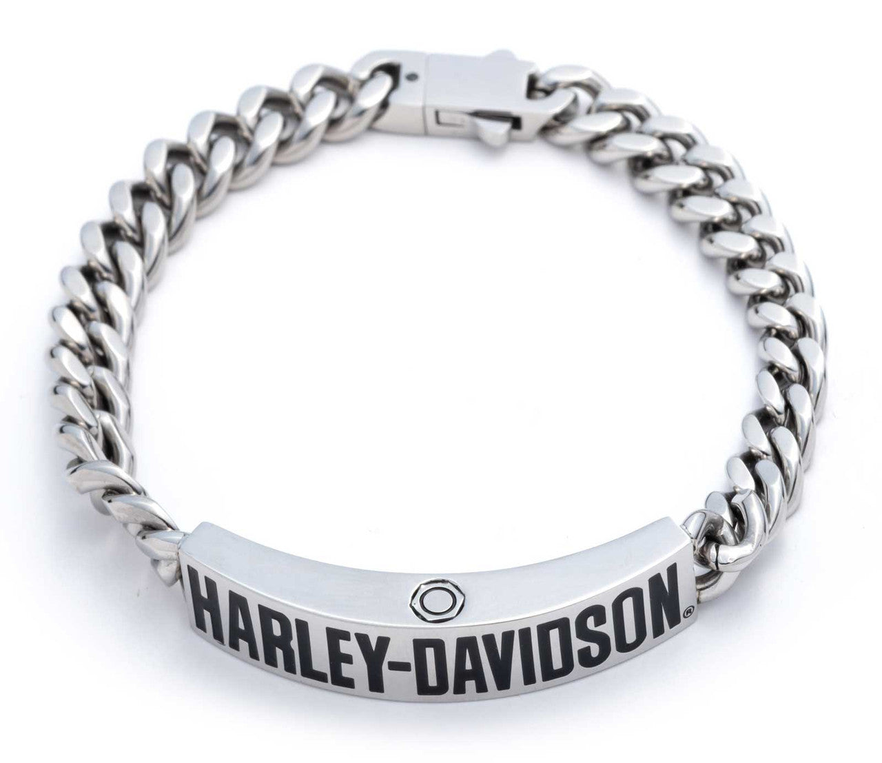 HARLEY-DAVIDSON® Men's 9 in. H-D Logo Curb Chain Bracelet - Stainless Steel