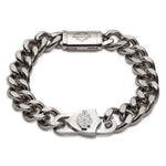 HARLEY-DAVIDSON Men's B&S Padlock Curb Chain Bracelet - Stainless Steel