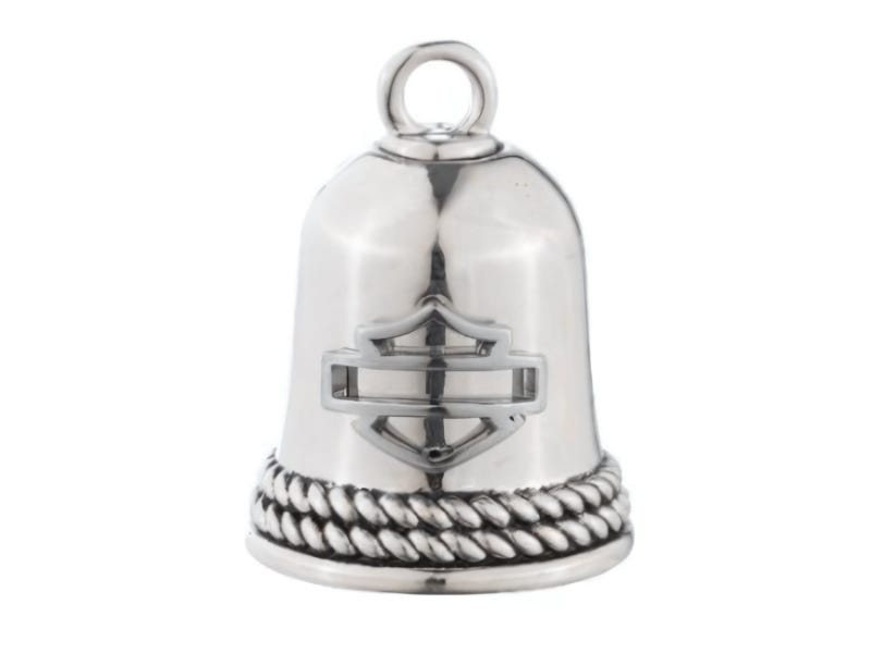 HARLEY-DAVIDSON BAR AND SHIELD WITH ROPE EDGE MINI RIDE BELL