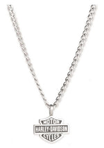 Harley-Davidson ® Men's 24 in. Bar & Shield Script Chain Necklace, Stainless Steel