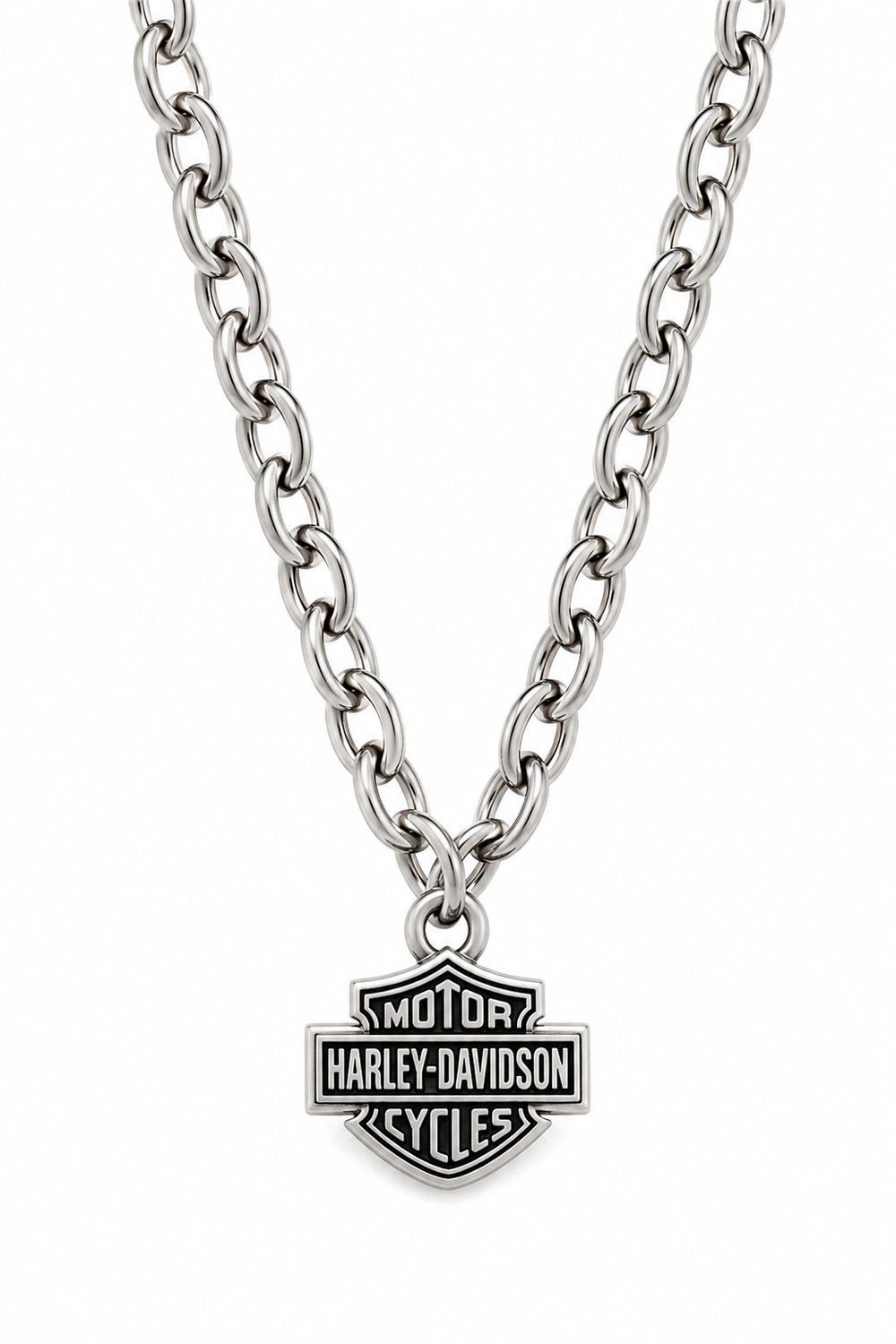 Harley-Davidson Mens 26In Stainless Steel B&S Thick Link Chain Necklace