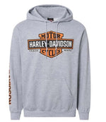 Joe Rascal  X Harley-Davidson Dealer wear - Elongated Bar & Shield Hoodie Grey
