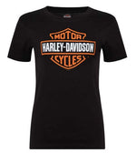 Joe Rascal  X Harley-Davidson Dealer wear - Womens Bar & Shield Short Sleeve Tee Black