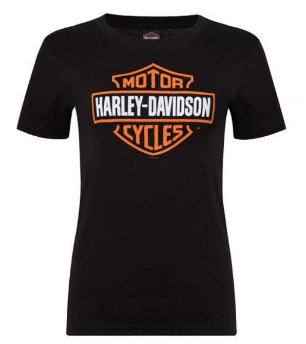 Joe Rascal  X Harley-Davidson Dealer wear - Womens Bar & Shield Short Sleeve Tee Black