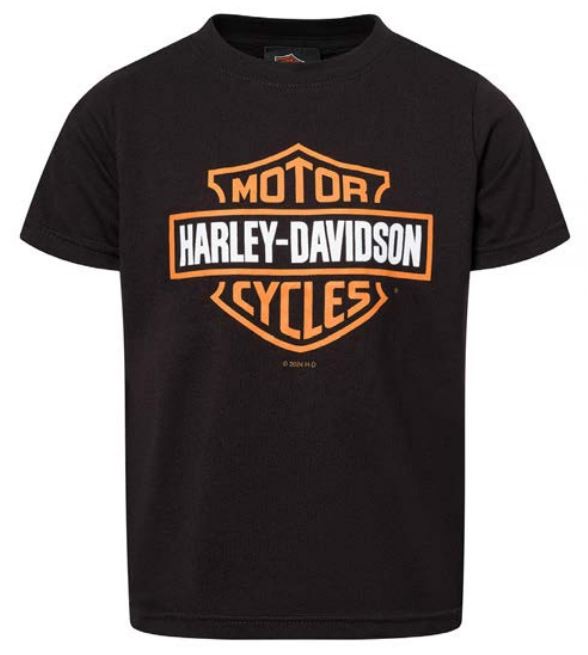 Joe Rascal  X Harley-Davidson Dealer wear - Kid's Bar & Shield Short Sleeve Tee Black