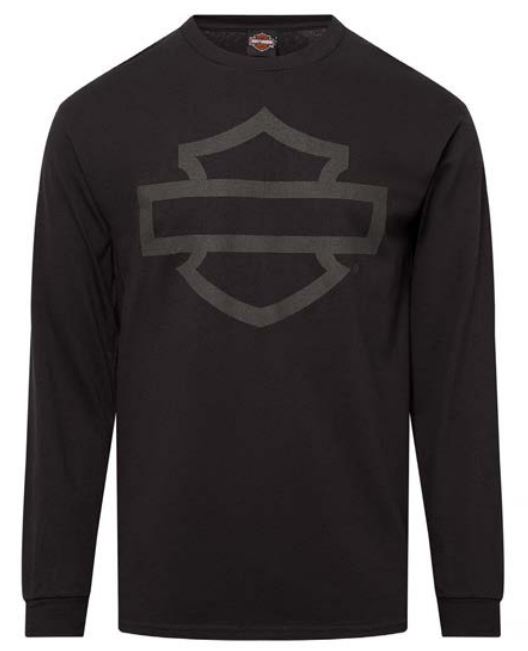 Joe Rascal  X Harley-Davidson Dealer wear - Open Bar & Shield Long Sleeve Tee - Black