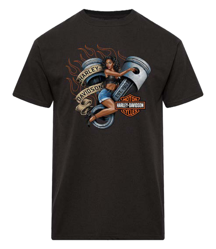 Harley-Davidson Piston Men's Short Sleeve T-Shirt - Black