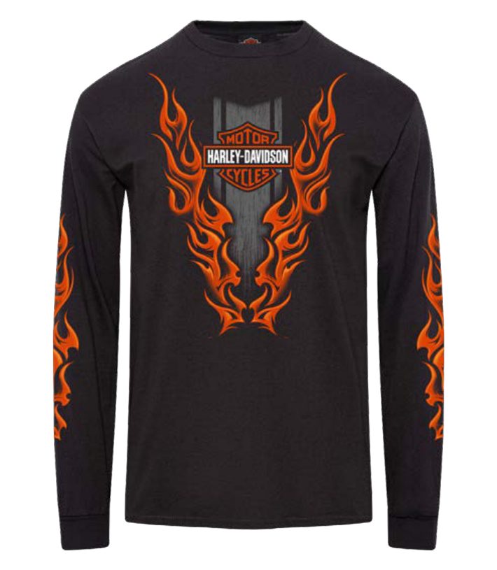Harley-Davidson Firestorm Men's Long Sleeve T-Shirt - Black