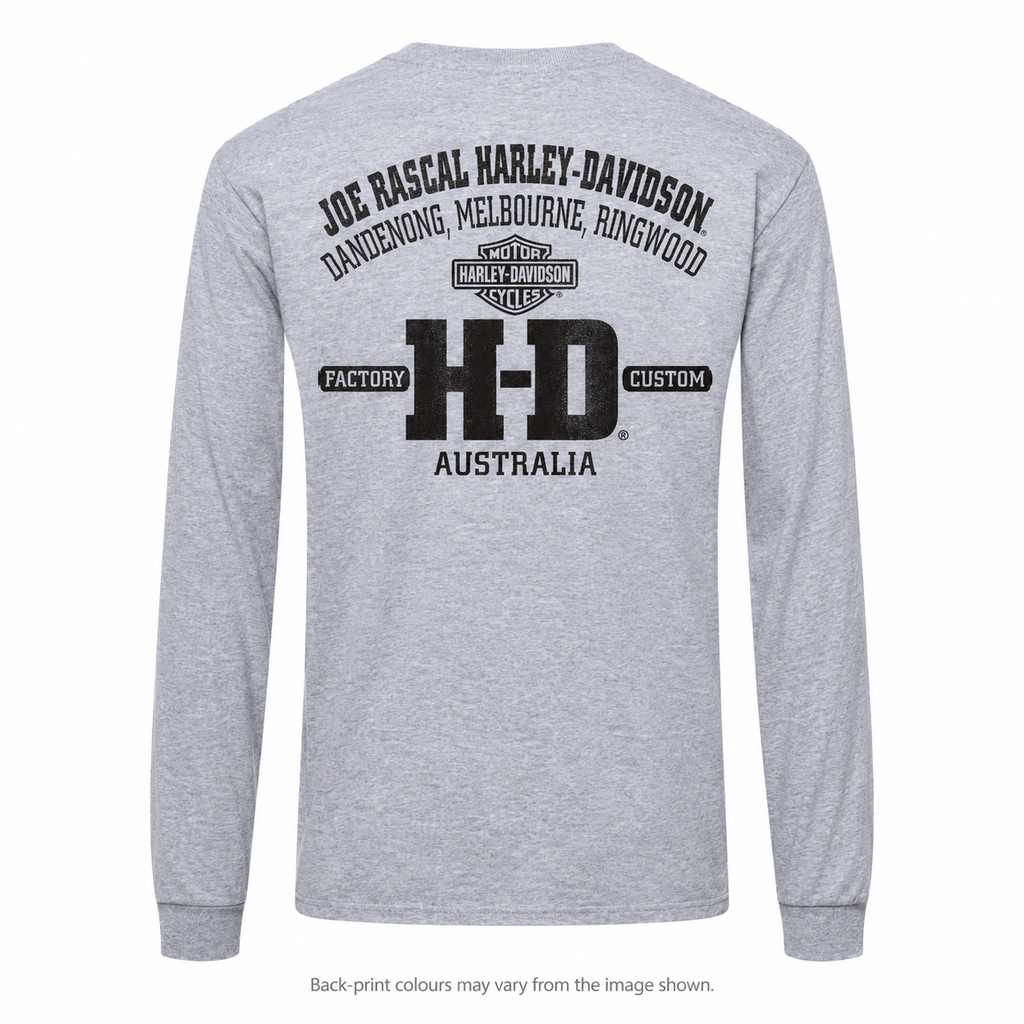 Harley-Davidson Blended Men's Long Sleeve T-Shirt - Grey