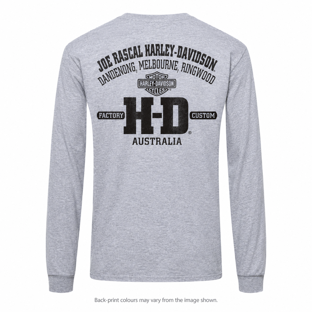 Harley-Davidson Blended Men's Long Sleeve T-Shirt - Grey