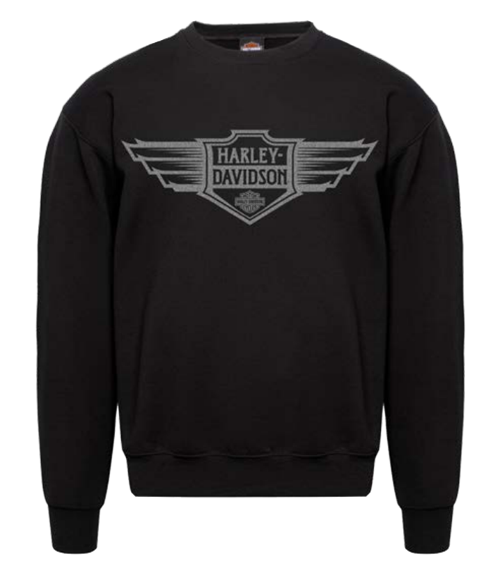 Harley-Davidson Medallion Men's Crew Neck Jumper - Black