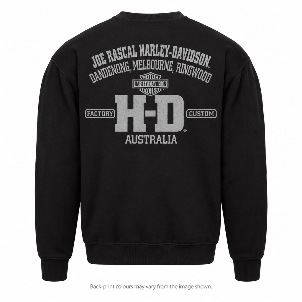 Harley-Davidson Medallion Men's Crew Neck Jumper - Black