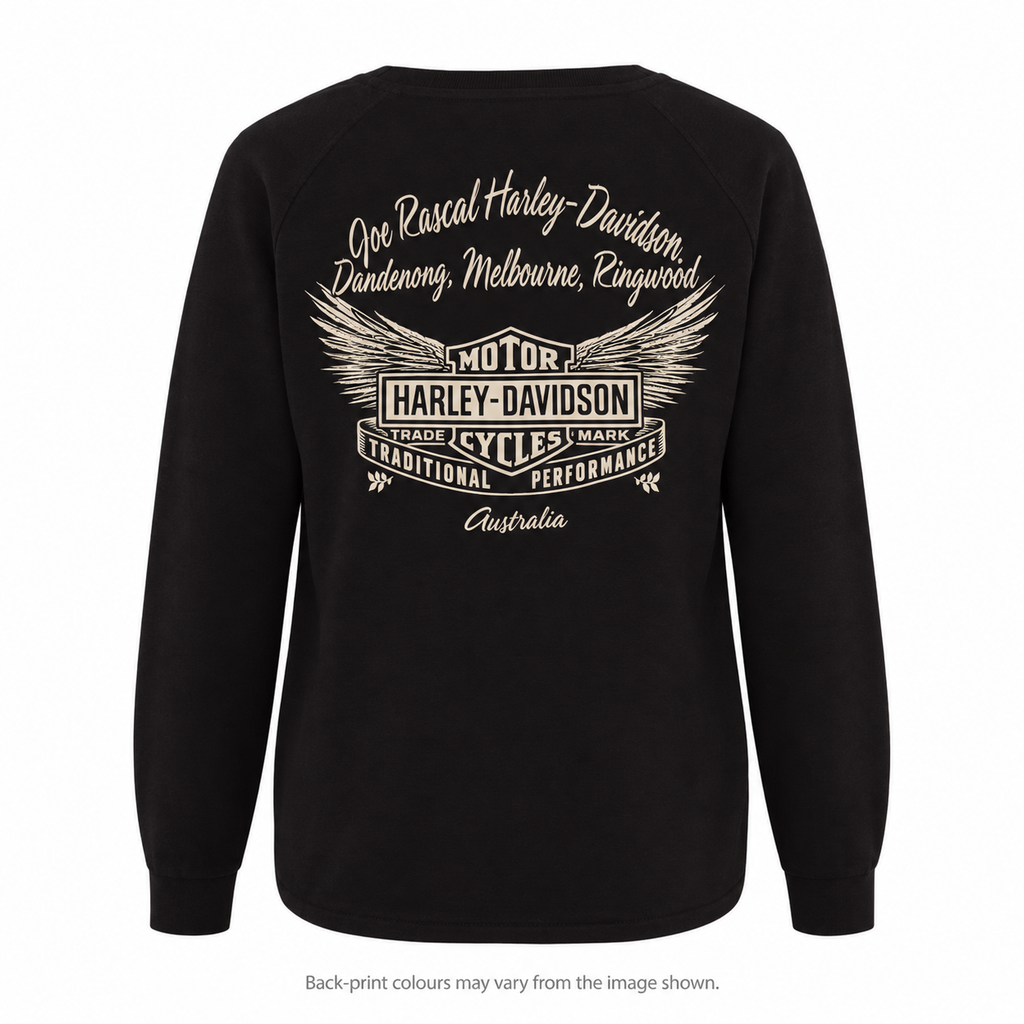 Harley-Davidson Guinevere Women's Crew Neck Jumper - Black
