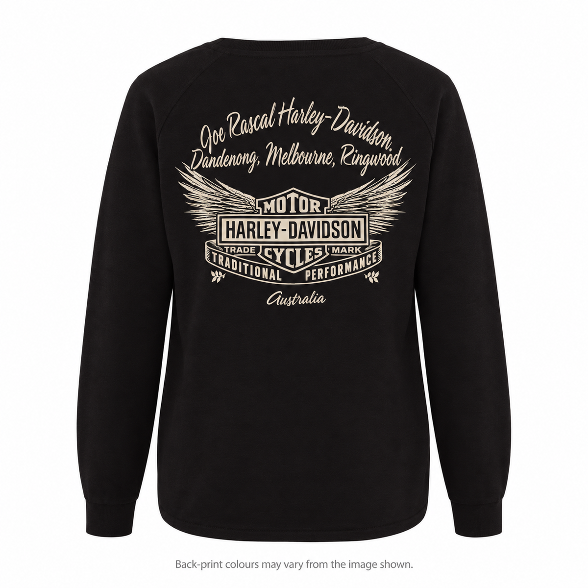 Harley-Davidson Guinevere Women's Crew Neck Jumper - Black