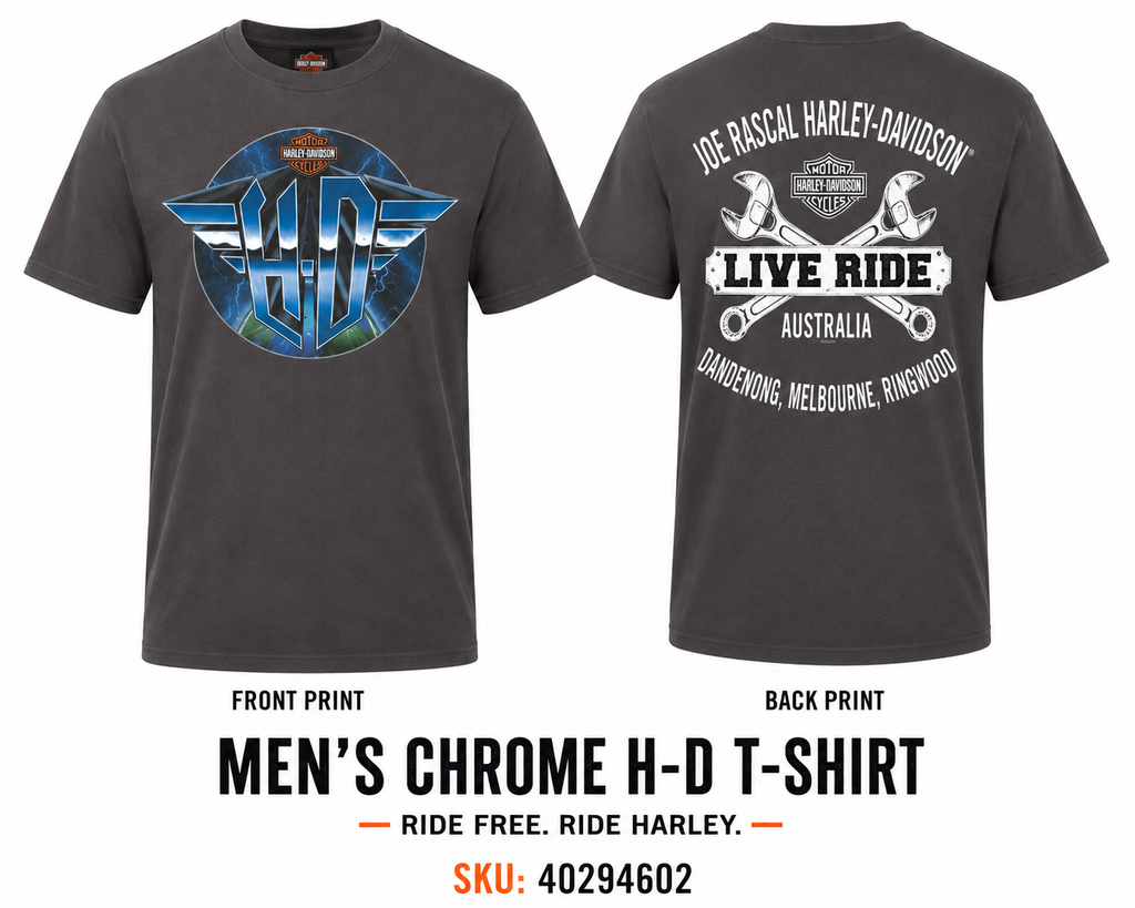 Harley-Davidson® Men's Chrome H-D T-Shirt | Charcoal